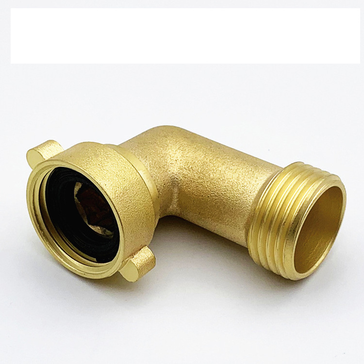 Water Hose Splitter 3/4 inch Brass Shut off Valve Garden Hose Connector with Rubber Cover