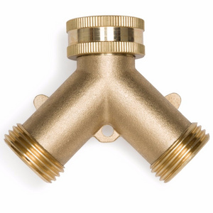 Heavy Duty Brass Garden Hose Connector Tap 2 Way Splitter