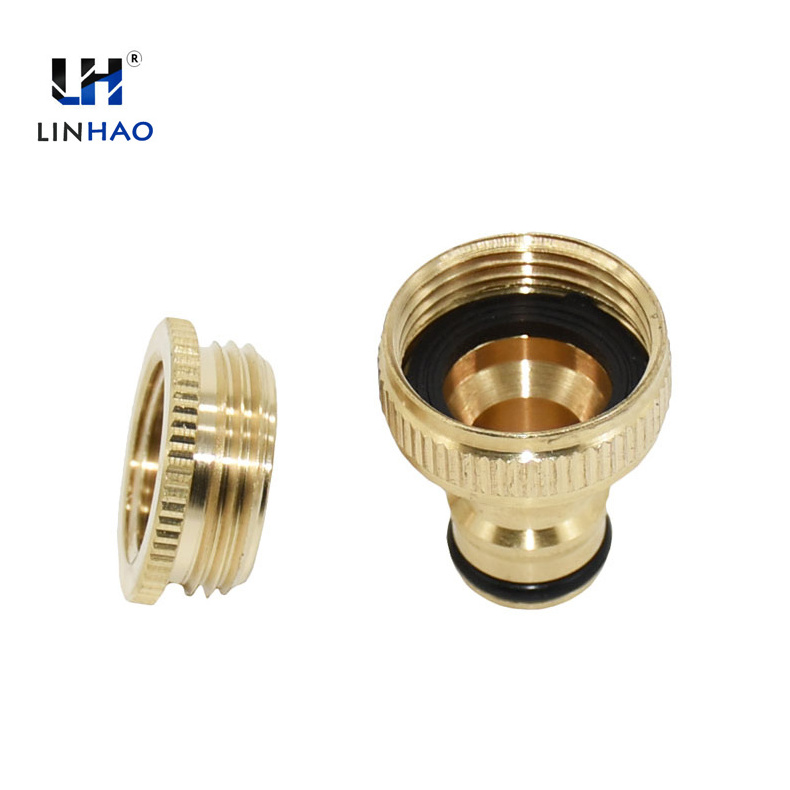 Quick Hose Adaptor Accessories Pure Brass Faucets Standard Connector Washing Machine Brass Garden Hose Tap Connector