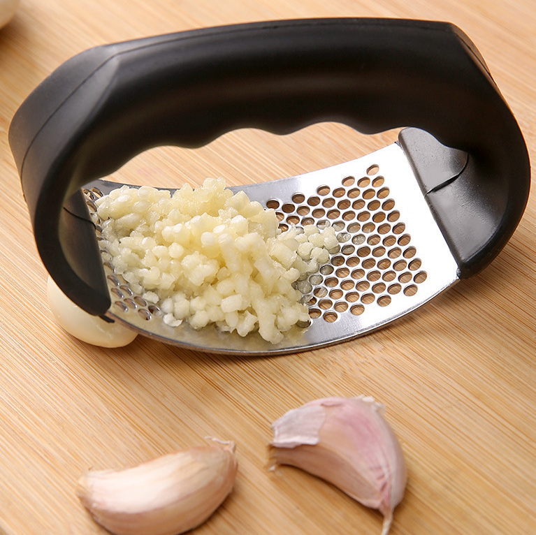 High Quality Home Kitchen Accessories Tools Stainless Steel Ginger Crusher Garlic Press Stainless Steel Manual Garlic