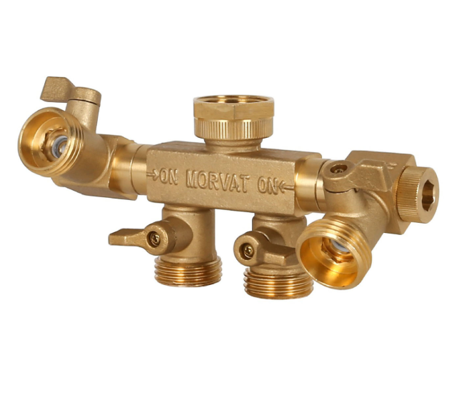 brass Metal tap connector 2 Way  3 way 4 way  Y Valve heavy duty faucet Garden Hose Connector garden hose Splitter