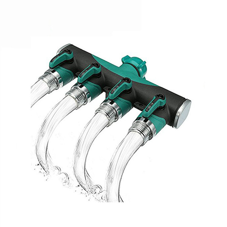 Metal 4 Way Garden Water Hose Splitter for Outdoor ABS Plastic Cap & Spout - Weld Spout(cn/wi-65) Green Plastic Back Baby Bibs