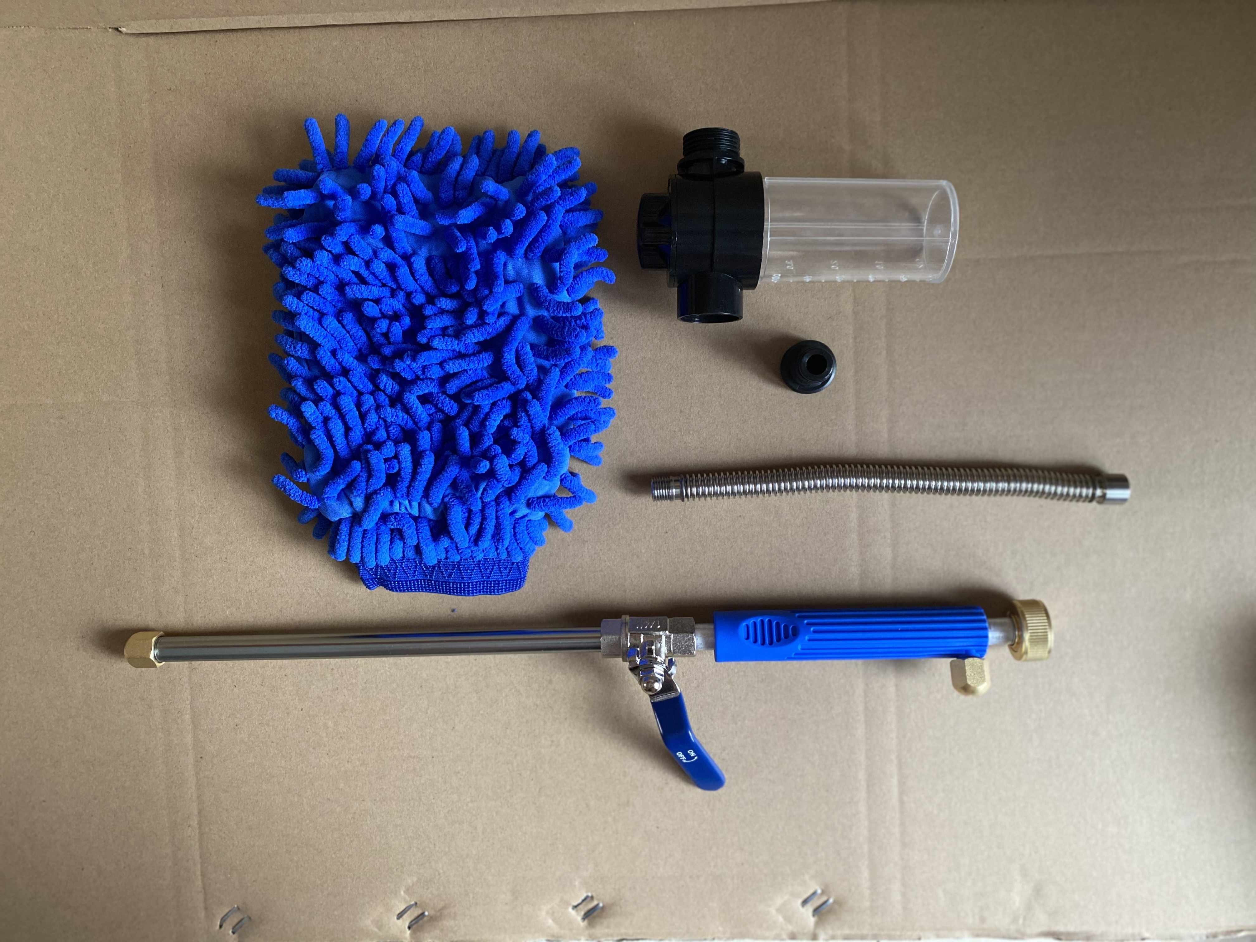 Garden Extendable Sprayer High Pressure Power Washer Wand Water Jet with Flexible Hose Nozzle Foam Cannon