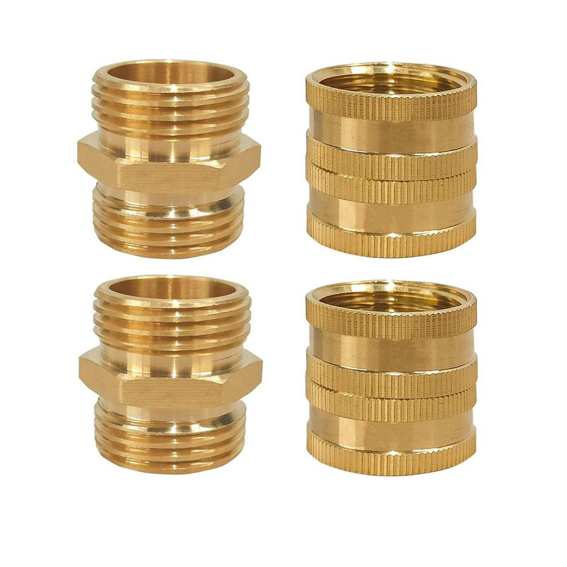 Garden Hose Adapter  Inch Solid Brass Hose Connectors  3/4