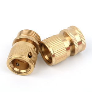 Brass 3/4" Thread Quick Connector Garden Water Gun Connector Car Washing Machine Male/Female 3/4" 16mm Hose Adapter