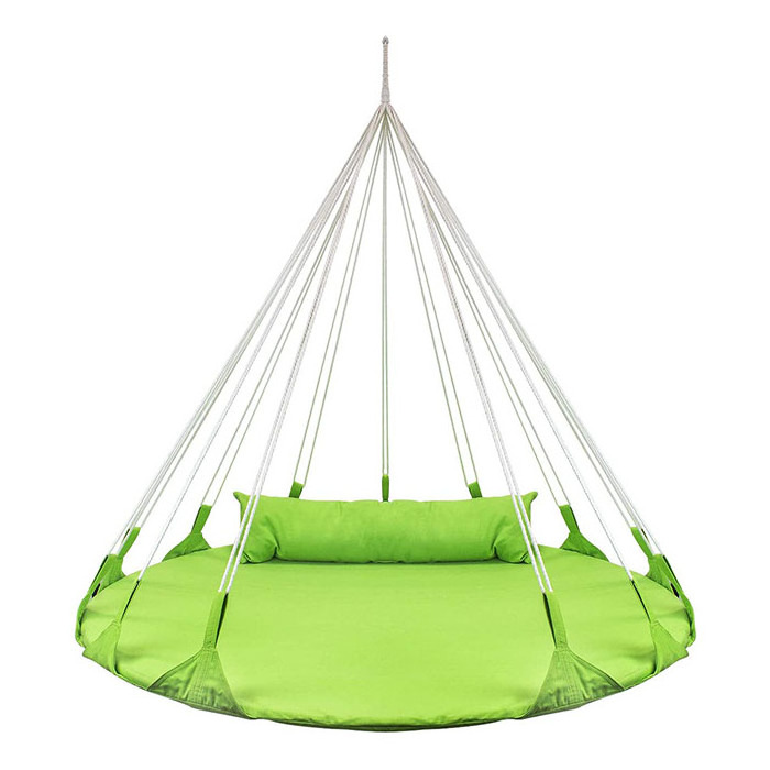 YASN Modern Double Outdoor Hanging Swing Hammock Bed Colorful Cotton Swing Baby round Hanging Bed for Outside Outdoor Furniture