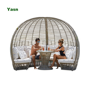 YASN HYTZ178 Nordic Modular Sofa Garden Furniture Set Wicker Cane Rattan Outdoor Patio Couch Sofa Set Outdoor Couch