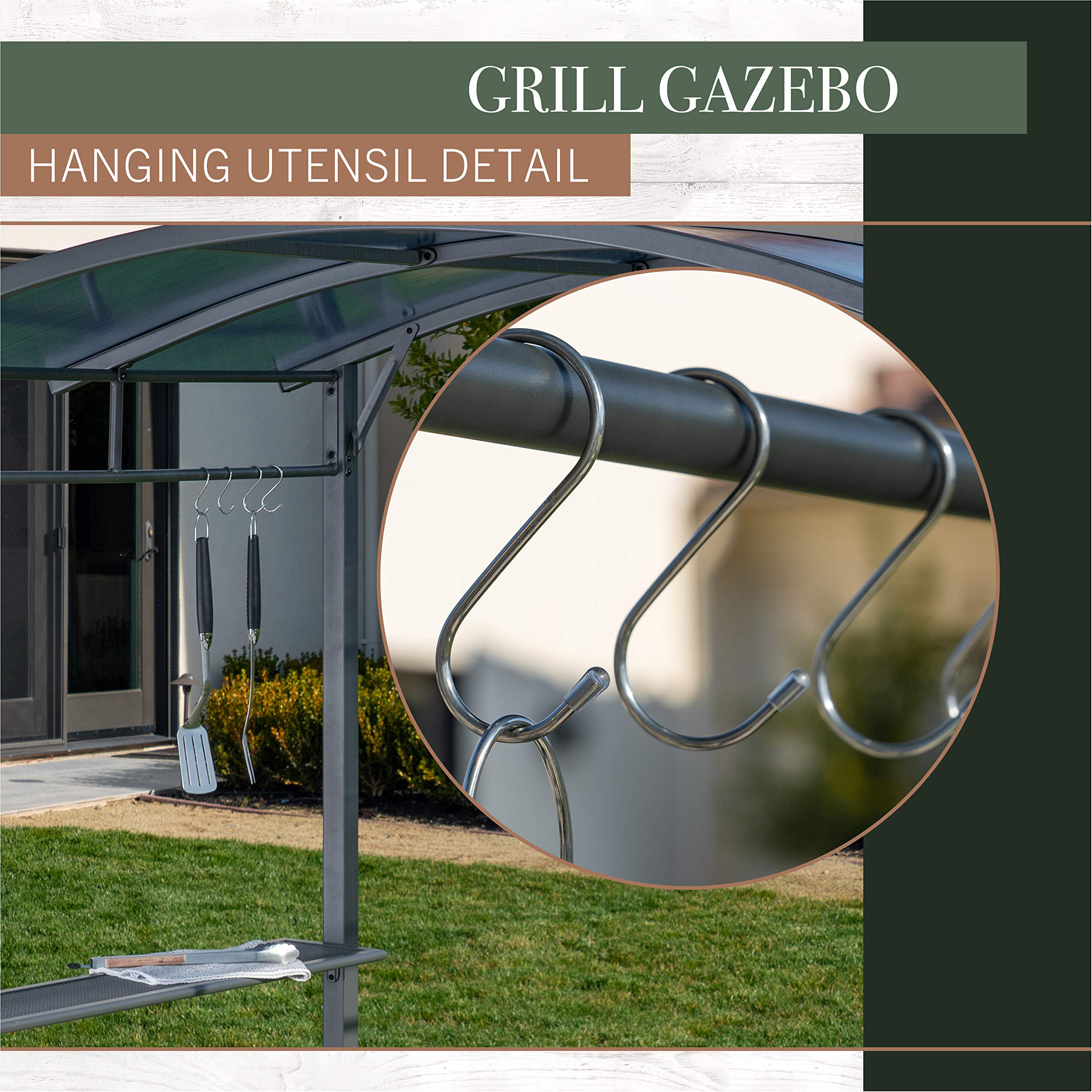 YASN ZYP018 Grill Gazebo Hardtop BBQ Canopy Grill Gazebo On Clearance