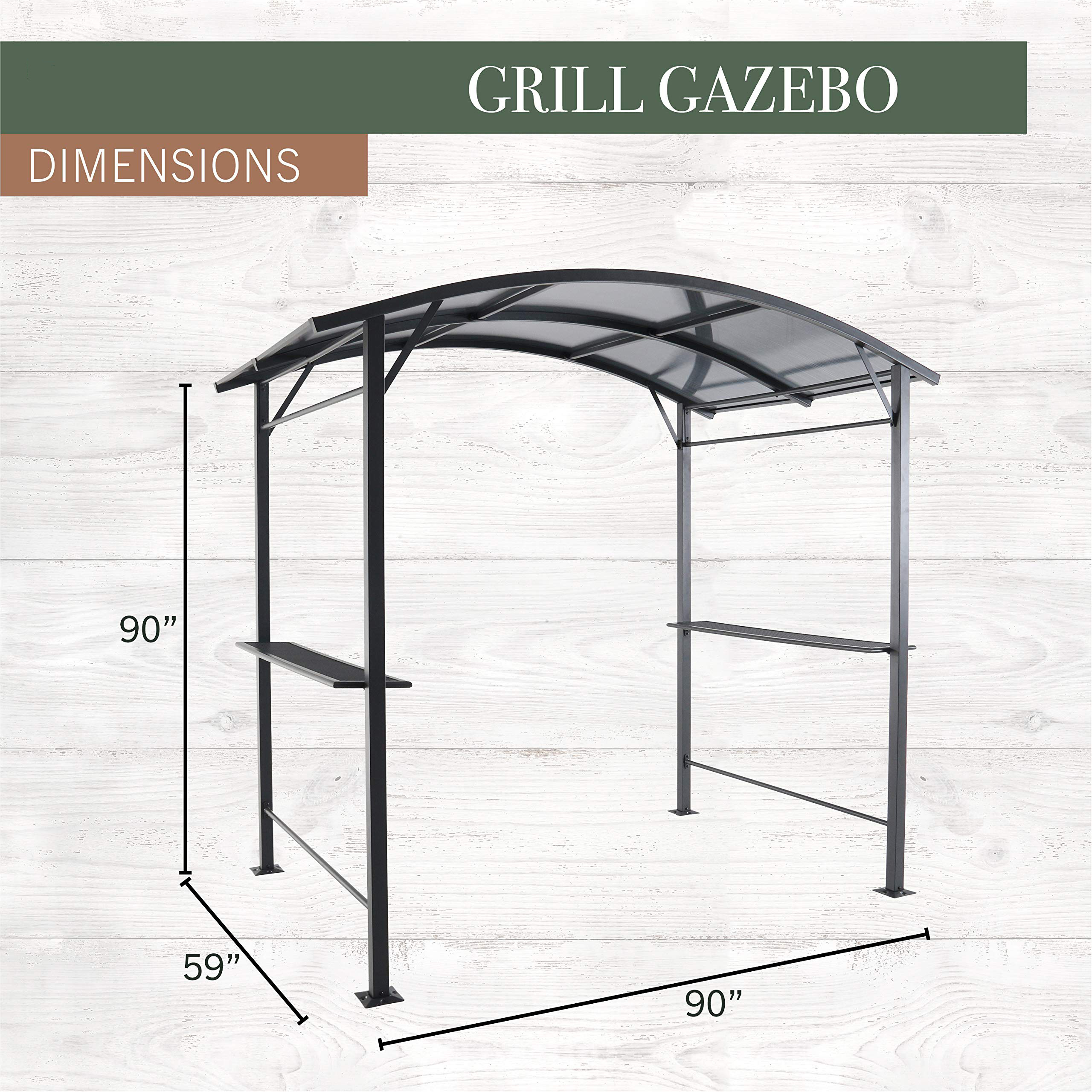 YASN ZYP018 Grill Gazebo Hardtop BBQ Canopy Grill Gazebo On Clearance