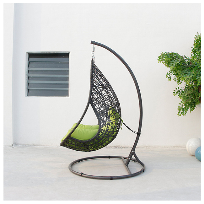 YASN HWQQ015 Outdoor Furniture Indoor Wicker Rattan Garden Adult Patio swings Hanging Egg Garden Swing Chair With Metal Stand