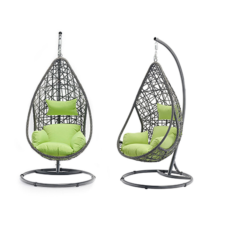 YASN HWQQ015 Outdoor Furniture Indoor Wicker Rattan Garden Adult Patio swings Hanging Egg Garden Swing Chair With Metal Stand