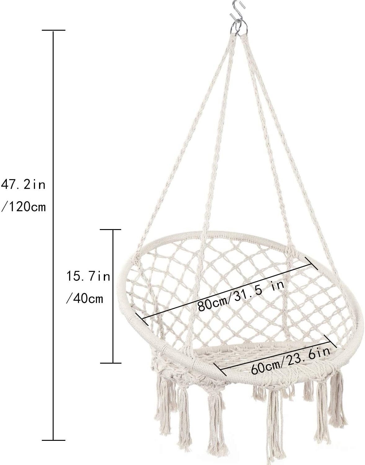 YASN DY002 Beach Macrame Round Aerial Folding Outdoor Hanging Cotton Garden  Hanging Hammock Hanging Chair