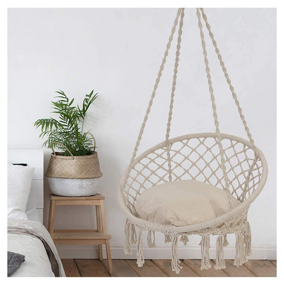 YASN DY002 Beach Macrame Round Aerial Folding Outdoor Hanging Cotton Garden  Hanging Hammock Hanging Chair