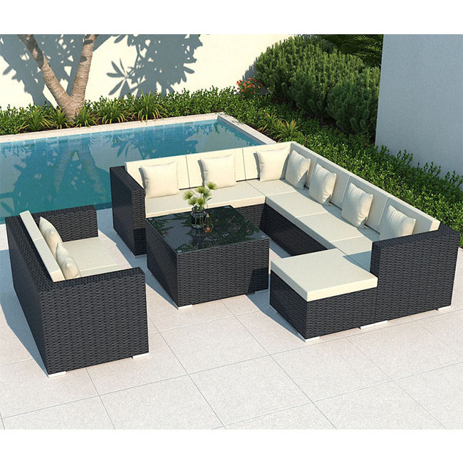 YASN HYTZ177 Conversation Set Modern Patio Rattan Corner Garden Sofas Sectional Set Outdoor Furniture Garden Outdoor Sofa Set