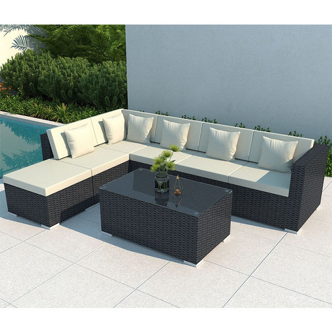 YASN HYTZ177 Conversation Set Modern Patio Rattan Corner Garden Sofas Sectional Set Outdoor Furniture Garden Outdoor Sofa Set