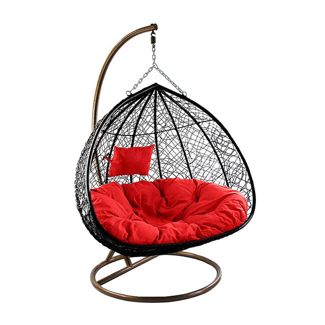 YASN Balcony Garden Hanging Chair Indoor Outdoor 2 Person Patio Swings Rattan Sensory Egg Double Hanging Chair