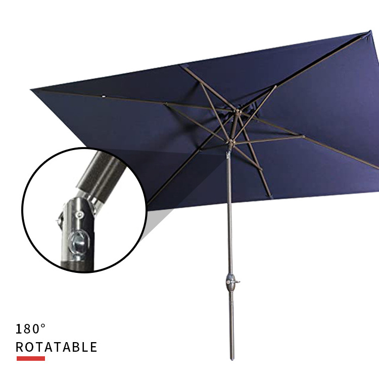 YASN Garden Umbrella Outdoor 6.5 x 10 Ft Rectangular Patio SunUmbrella Outdoor Umbrella