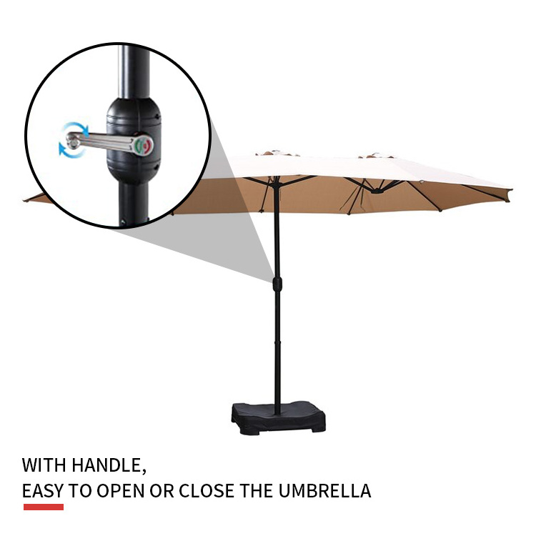 YASN 15FT Patio Umbrella Double-Sided Outdoor Market Umbrella Big Size Market Umbrella