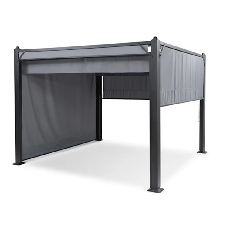 YASN Customized Aluminum Gazebo Outdoor Garden Sunshade Pergola Canopy Gazebos With 4 Side Privacy Screen