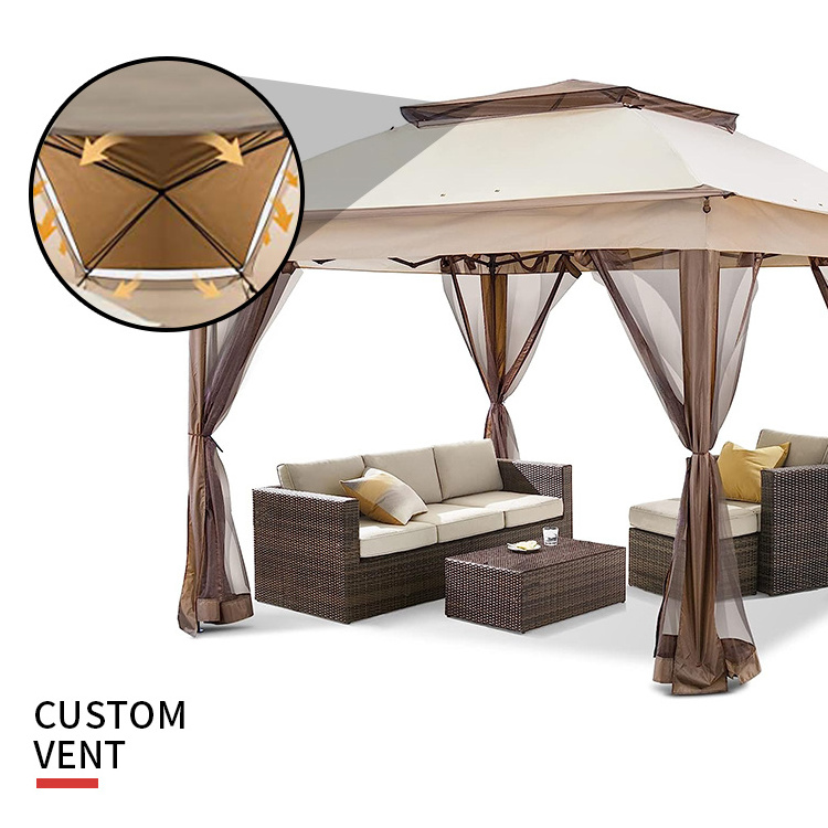 YASN Outdoor Canopy Shelter Gazebo Garden Gazebo Tent with Mosquito Netting