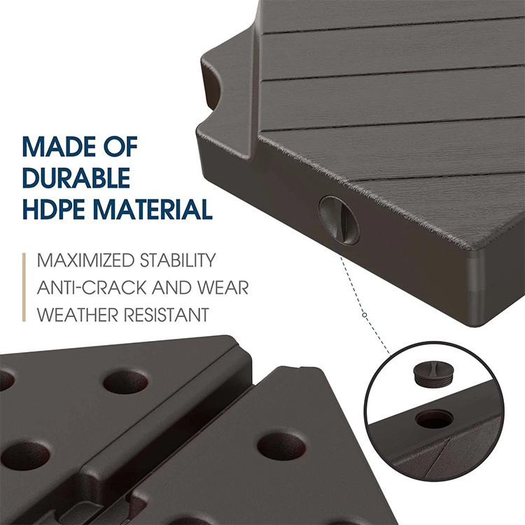 YASN Heavy Duty Large Base HDPE Recyclable Plastic Patio Umbrella Bases for Cantilever Umbrella