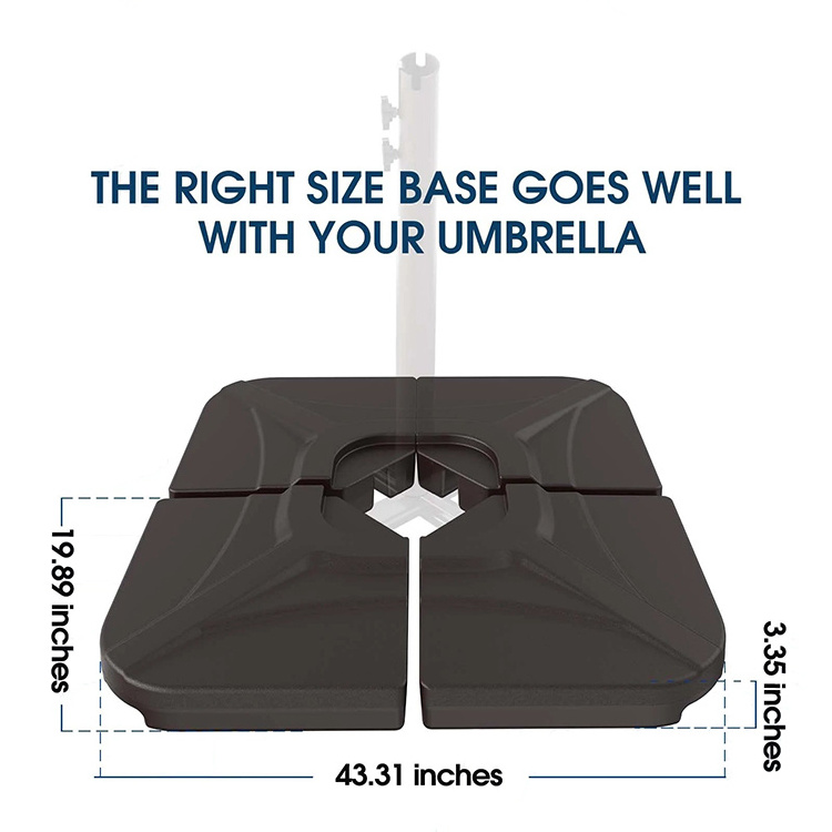 YASN Heavy Duty Plastic Cantilever Patio Umbrella Base Offset Umbrella Base