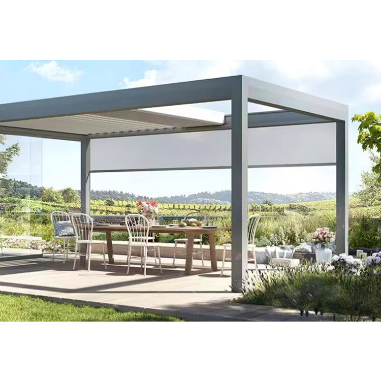 YASN Motorized Aluminum Garden Gazebo Patio Roof Pergola Bioclimatica Gazebo Outdoor