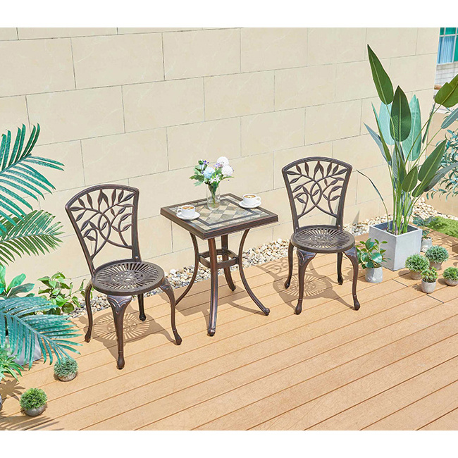 YASN HYTZ174 Nordic 5pieces 3pieces Cast Aluminum Garden Patio Furniture Table Chair Aluminum Casting Outdoor Garden Furniture