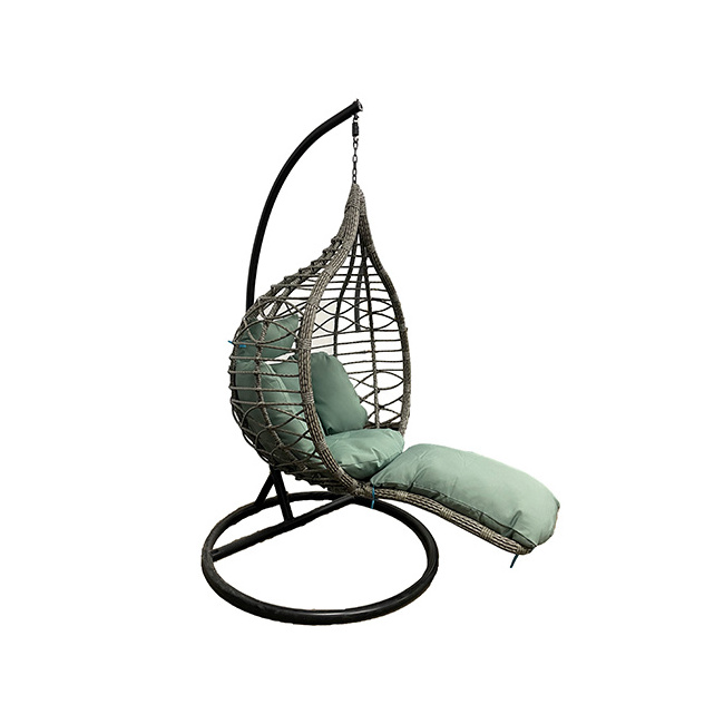 YASN Balcony Egg Shaped Garden Hanging Patio Swing Chair Outdoor Furniture Indoor Rattan Egg Hanging Chair With Stand