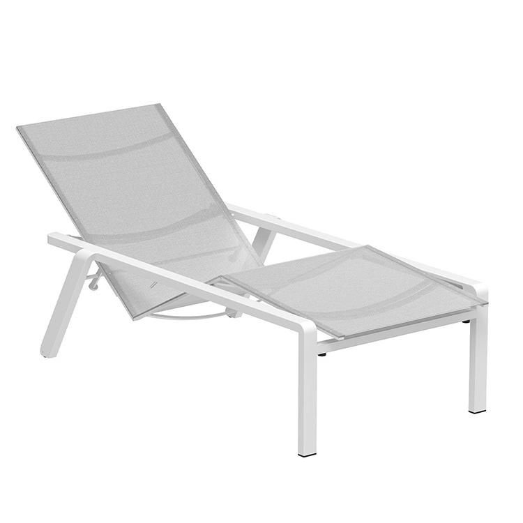 YASN Modern Design Aluminum Outdoor Chaise Lounge Chair Pool Chair Sun Lounger with Adjustable Backrest