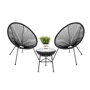 YASN HYTZ008 Black Rattan Hotel Garden Seats Glides Outdoor Patio Furniture