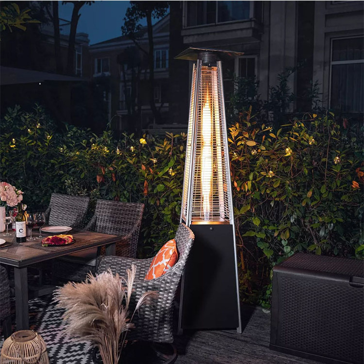 YASN Quartz Glass Tube Infrared Patio Heater UK Plug Steel Stand Umbrella Installation for Garden Outdoor Propane Gas Heaters