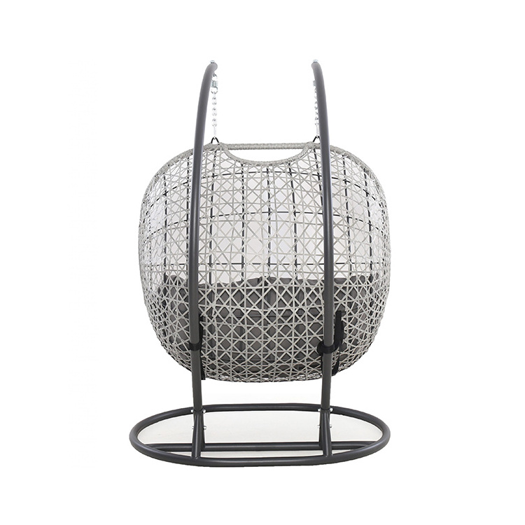 YASN Double Patio Swings 2 Seat Luxury Rattan Hanging Egg Chair Garden Patio Swings For Living Room