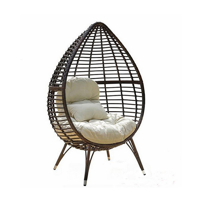 YASN HWQQ044 Indoor Modern Patio Wicker Garden Egg Shaped Chair Basket Outdoor Rattan Egg Chair