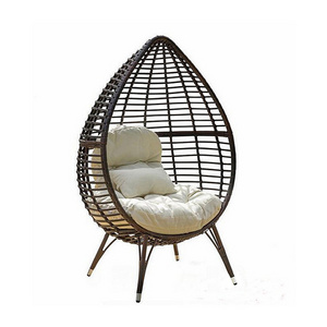 YASN HWQQ044 Indoor Modern Patio Wicker Garden Egg Shaped Chair Basket Outdoor Rattan Egg Chair