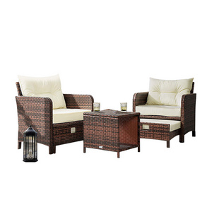 YASN 5 Piece Wicker Rattan Porch Furniture Outdoor Furniture Patio Lounge Chair With Ottomans