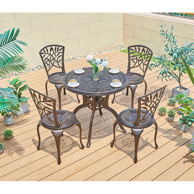 YASN HYTZ174 Nordic 5pieces 3pieces Cast Aluminum Garden Patio Furniture Table Chair Aluminum Casting Outdoor Garden Furniture