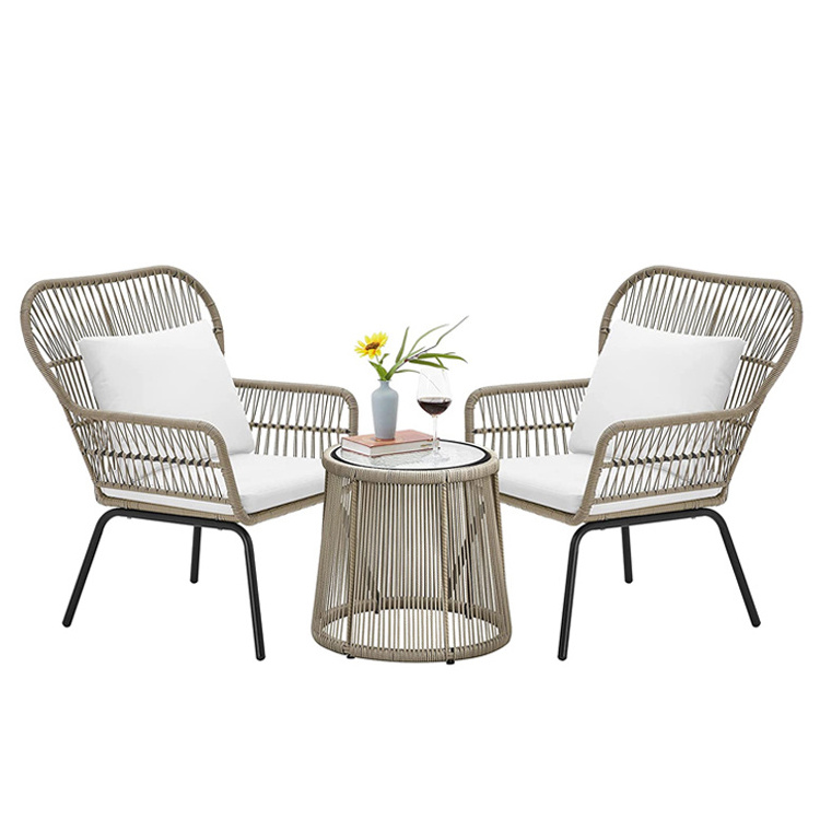 YASN All Weather Wicker PE Rattan Outdoor Patio Furniture Set Bistro Set For Balcony