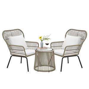 YASN All Weather Wicker PE Rattan Outdoor Patio Furniture Set Bistro Set For Balcony