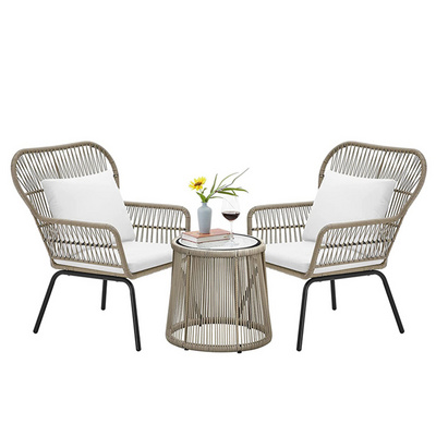 YASN All Weather Wicker PE Rattan Outdoor Patio Furniture Set Bistro Set For Balcony