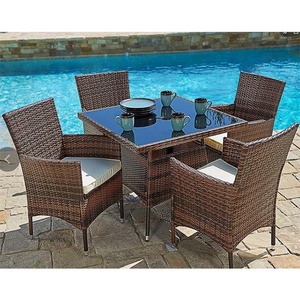 YASN YS-2664 Muebles De Jardin Wholesale French Garden 3 Pieces Bistro Patio Furniture Table Chair Outdoor Set Rattan Bistro Set