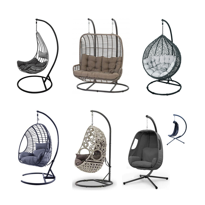 YASN Balcony Egg Shaped Garden Hanging Patio Swing Chair Outdoor Furniture Indoor Rattan Egg Hanging Chair With Stand