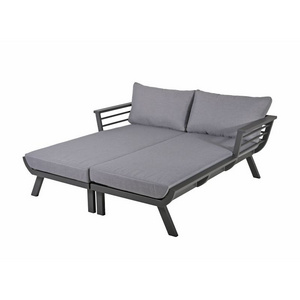 YASN Aluminum Frame Double Outdoor Lounger Outdoor Loveseat Lounge Furniture Set