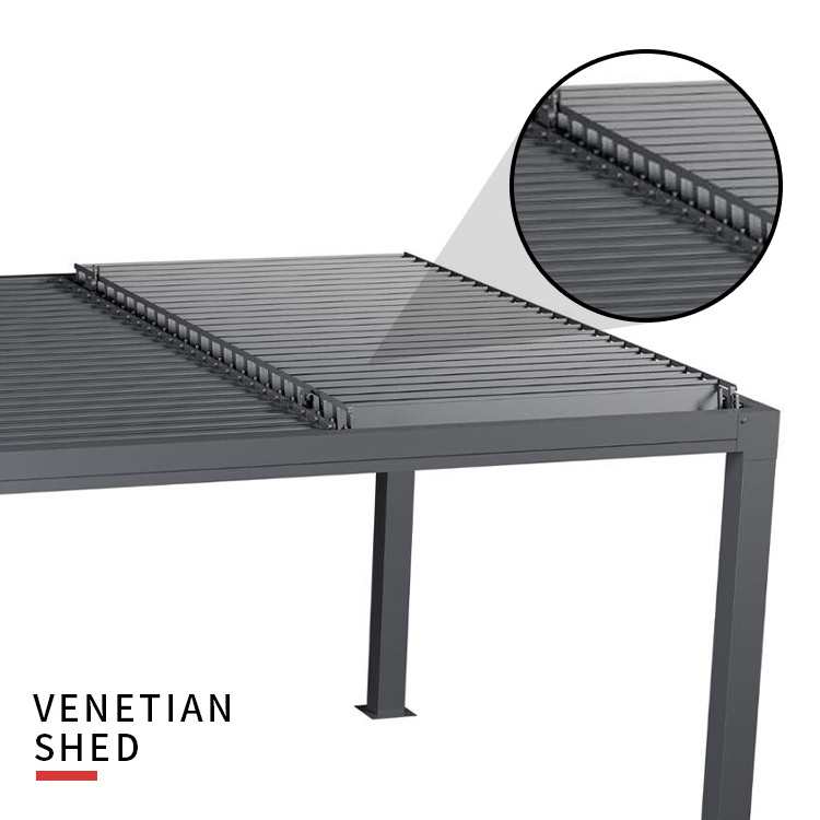 YASN Garden Patio Aluminum Louvered Pergola Canopy Outdoor Pergola Roof