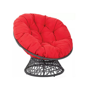 YASN  Comfortable Outdoor Rattan Swivel Wicker Papasan Chair Patio Swing Chair  Poly Rattan Furniture  With Cushion