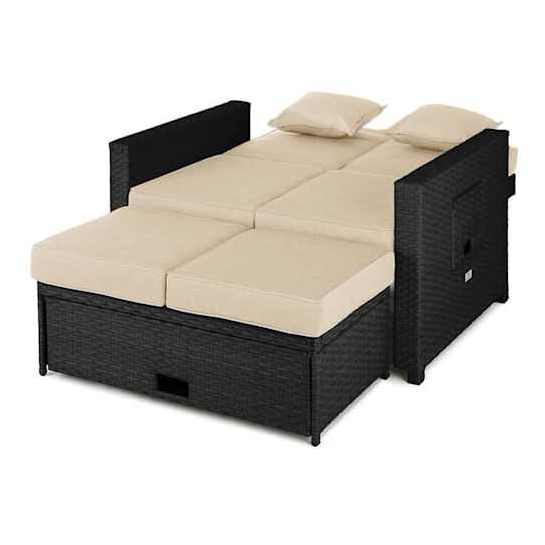 YASN HYTZ207 Modular Outdoor Furniture Sofa Bed Sectional Rattan Recliner Sofa Set Outdoor