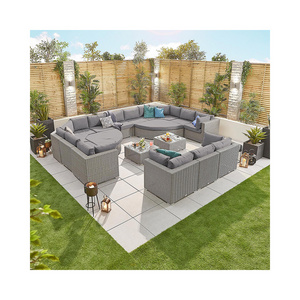 YASN All Weather Rattan Outdoor Furniture Corner Sofa Set Luxury Garden Set Sofa Furniture Set