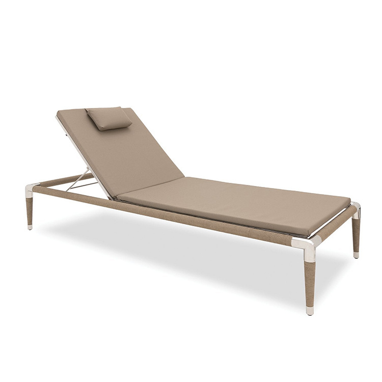 YASN Modern Luxury Stainless Steel Pool Chair Sun Lounger Chaise Lounge Chairs for Garden Outdoor