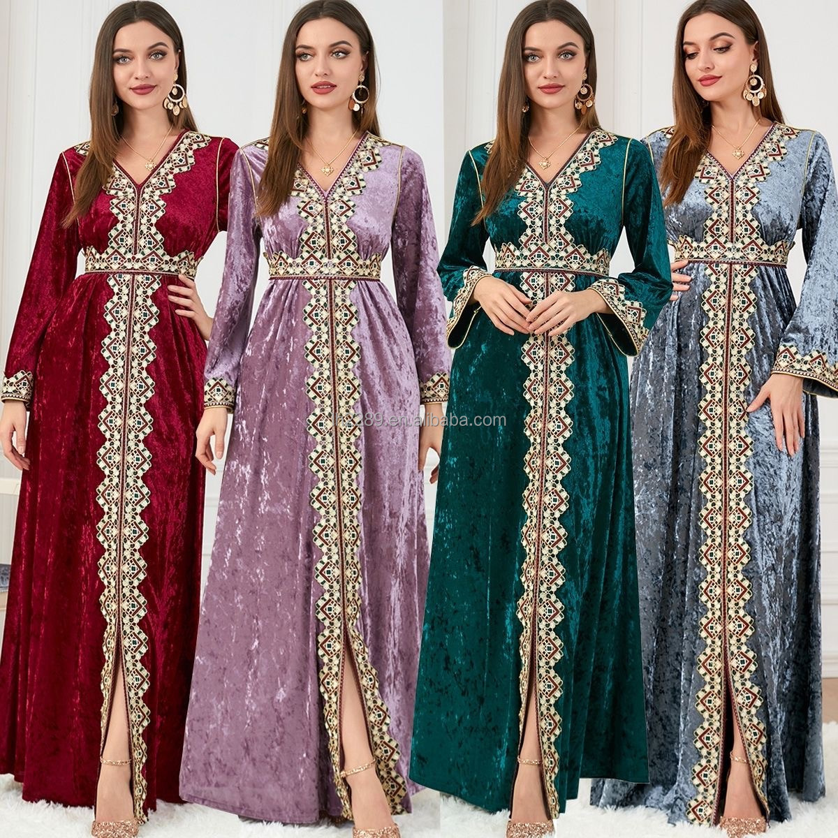 Ramadan Islamic Luxury Clothing Muslim Dress Collection Women's Indian Dubai Turkish abaya Ethnic style Moroccan abaya dress