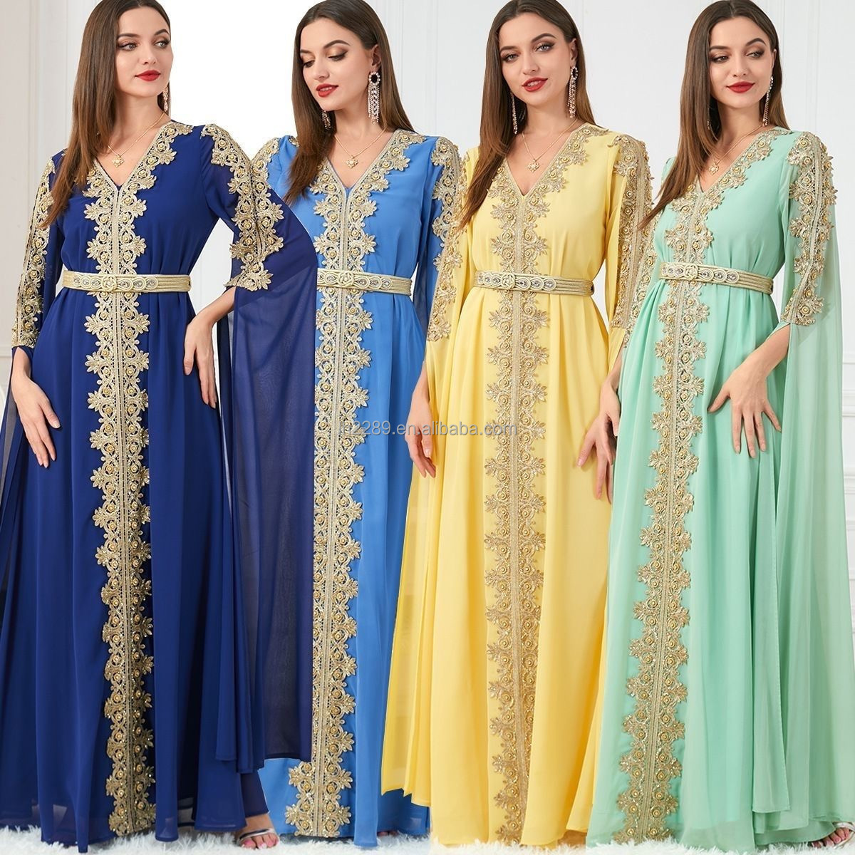 Traditional festive dress Muslim dress Arab women's abaya maxi dress in Dubai